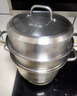 炊大皇304不锈钢三层蒸锅家用复合底汤锅蒸馒头包子可视可立高拱盖34cm 实拍图