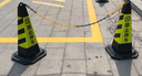 美度雪糕桶橡胶路锥停车柱路障警示牌请勿泊车隔离墩反光锥禁止停车桩 4斤链条组合 实拍图