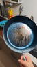 臻三环章丘手工铁锅平底煎锅烤肉煎锅无涂层不易粘锅小平底锅辅食厨具 烤蓝木把 28cm 实拍图