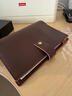 George Willsons 真皮笔记本子头层牛皮革本软皮皮面本a5活页本可拆卸高档商务工作记事本 A5活页搭扣真皮-棕色 实拍图