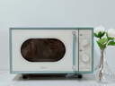 美的（Midea）小滋味微波炉家用小型 复古旋钮薄荷曼波风 一级能效平板变频轻音预制菜加热M1G1 实拍图