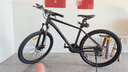 喜德盛山地自行车黑客380避震前叉21速禧玛诺变速X6铝合金车架通勤代步 黑/灰色（26款） 17寸（建议身高165-180） 实拍图