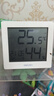 得力(deli)室内温湿度表 LCD 电子温湿度计老人生日礼品儿童礼物带闹钟功能 婴儿房办公用品 白色8813 实拍图