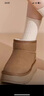 拉夏贝尔雪地靴女冬季厚底加绒保暖女鞋皮毛一体棉鞋女 卡其-1010-1-A 39 实拍图
