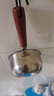 热油小锅泼油锅加厚不锈钢木柄防烫带刻度双倒流口不挂油无涂层 【木柄】爆款300ml 实拍图