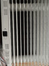 美的（Midea）【白玉】取暖器/电暖器/电暖气家用/烤火炉/13片节能速热/电热油汀/油酊/加热器/烘衣加湿HYX22N 实拍图