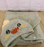欧孕（OUYUN）婴儿浴巾珊瑚绒速干儿童斗篷浴袍带帽宝宝洗澡浴衣 恐龙145*85  实拍图