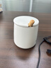 传旗陶瓷马克杯带勺盖咖啡杯牛奶杯早餐杯办公杯男女茶杯描金白400ml 实拍图