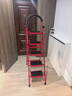 忆琳居梯子家用安全人字梯折叠伸缩多功能楼梯便捷扶梯加厚安全步梯红五 实拍图