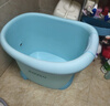 日康（rikang）泡澡桶 儿童洗澡桶婴儿游泳桶家用浴缸浴桶赠浴凳 蓝色 X1002-1 实拍图
