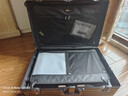 世界地理德国行李箱男女29英寸铝框旅行箱杯架拉杆箱万向轮密码箱 酷炫黑 实拍图