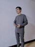 雅鹿中高领保暖内衣男士加绒加厚套装中老年加大码防寒爸爸款保暖衣 2件装【深灰】中领上衣+裤子 XL (110-132斤) 实拍图