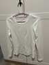 三彩2025秋季新款简约纯色圆领长袖T恤套头打底衫上衣修身Z 云朵白 M 160/84A 实拍图