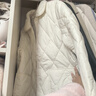 春秋季轻薄款女士新款小棉袄短款纯色翻领薄款外套棉衣女百搭棉服 米白 3XL 建议110-125斤 实拍图