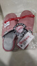 回力日系柔软情侣棉拖秋冬家居室内保暖棉鞋女款HL0006皮红38-39码 实拍图