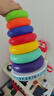 MKBIBI叠叠乐婴儿套圈玩具早教不倒翁彩虹套圈环积木1-3岁生日礼物 实拍图