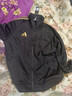 阿迪达斯（adidas）外套男女春季跑步运动立领拉链夹克外套运动服 黑/金 3XL 实拍图