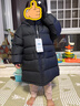 保姆鹅  【风墙】儿童羽绒服宝宝中长款护脸加厚外套保暖童装[NG2664] 炭黑 90 实拍图