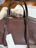 裘真植鞣头层羊皮悠悠保龄球包女复古休闲大容量手提单肩包 咖啡色肩带款-羊皮 预售21天 实拍图