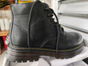 百丽黑曜石勇士厚底休闲加绒靴子户外工装马丁靴A1764DD4 黑绒里 38 实拍图
