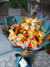 艾斯维娜鲜花速递向日葵混搭花束生日礼物全国同城配送 向日葵香槟韩式花束 实拍图