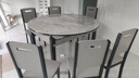 惠寻 京东自有品牌 现代简约岩板餐桌椅组合小户型可伸缩餐桌家用饭桌 升级全实木四轨餐桌-205木椅 1.35米 一桌六椅(升级实木四轨道) 实拍图