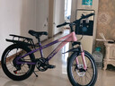 永久（FOREVER）儿童山地车儿童自行车儿童山地自行车6到12岁小学生新款变速单车 高配粉紫|6速+辐条轮+后座+车灯 20寸|身高130-160cm 实拍图