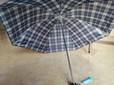 天堂 防风雨伞三折男女款商务晴雨伞57*7骨  格子黑格子 实拍图