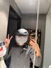 野马（YEMA）摩托车头盔男女士电动车3C认证大码半盔冬季保暖防雾电瓶车安全帽 均码-亚钛灰 透明镜片+防雾贴片 实拍图