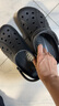 CROCS卡骆驰洞洞鞋贝雅男鞋女鞋轻便耐磨一脚蹬拖鞋休闲鞋|10126 黑色-001 37 /38(230mm) 实拍图