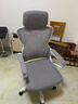 朗域轩品人体工学电竞椅人工力学座椅久坐护腰宿舍游戏电脑椅子可躺写字椅 【3级气杆】可后躺+乳胶-白灰 120-155度(含) 联动扶手 四向腰托 实拍图