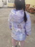 迪士尼女童羽绒服外套儿童连帽中长款宝宝冰雪爱莎保暖加厚白鸭绒 QBX513360紫色 150适合145-155cm  实拍图