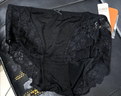 金三塔女士内裤100%桑蚕丝低腰三角裤真丝内裤女 浅肤色-中腰蕾丝 1条 L 实拍图