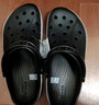 卡骆驰洞洞鞋贝雅卡骆班轻便耐磨一脚蹬休闲鞋|205089 黑色/白色-066 45 (290mm) 实拍图