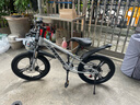 凤凰儿童自行车6-12岁自行车学生12-18岁大童山地自行车双碟刹带减震 银白色-变速一体轮 20寸（适合身高130-140cm） 实拍图