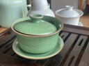 龙泉青瓷三才盖碗哥窑功夫茶具喝茶杯泡茶碗家用喝茶器敬茶杯耐高温分茶器 实拍图