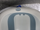 世纪宝贝（babyhood）泡澡桶 家用成人浴桶可折叠洗澡桶 儿童浴缸二胎游泳桶 322蓝 实拍图