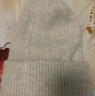 沐驰斯顿帽子女秋冬季韩版潮百搭加厚防寒保暖针织毛线帽女骑行棉帽堆堆帽 米白色 均码 实拍图