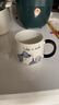 品喻（PINYU）杯子马克杯咖啡杯陶瓷杯高颜值水杯家用大容量带盖勺冲泡杯小蓝猫 实拍图
