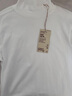 无印良品（MUJI）女式 起毛罗纹编织半高领长袖条纹T恤上衣打底衫女款内搭春秋女装 白色 5A M （160/84A） 实拍图
