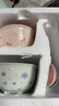 【天天低价】新款釉下彩陶瓷碗餐具套装少女心ins风陶瓷碗勺 【99%人选择】梦幻粉蓝两碗两勺 实拍图