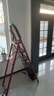 梦米欧梯子家用人字梯伸缩梯楼梯工程梯折叠多功能室内加厚两用梯便捷  红色六步【升级加强筋踏板】 实拍图