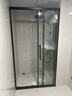 东鹏三联动淋浴房淋浴隔断小户型卫生间干湿分离玻璃隔断可下沉式 1.1-1.19米|高2米 极窄边框 边框颜色可选，枪灰/雅黑/亮银 实拍图