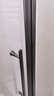 东鹏（DONGPENG）淋浴房三联动推拉门一字形卫生间隔断干湿分离玻璃浴室隔断沐浴房 枪灰缓冲1.4-1.49/2米高|极窄 升级1.0壁厚不锈钢+2cm极窄边框 实拍图