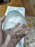 唯铭诺（WEIMINGNUO）锤纹玻璃杯家用泡茶杯耐热加厚喝水杯带把啤酒杯子套装 四色350ML 实拍图