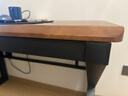 韵他实木电脑桌电竞桌台式书桌简约现代家用卧室写字桌双人办公桌子 黑胡桃色+黑腿 120*60*75cm【30MM超厚桌面】 实拍图