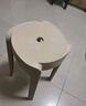树浩家用塑料加厚凳子可叠放餐椅网红风车餐桌椅子现代简约餐厅书桌用 L.HF升级加强PP材料33cm面-灰色 实拍图