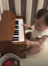 NEW CLASSIC TOYS儿童钢琴玩具 木质电子琴男孩女孩音乐早教婴儿1-6岁生日周岁礼物 25键胡桃木色【木质电子钢琴】 实拍图