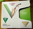 HARIO日本进口V60手冲咖啡滤纸过滤纸滤网滤袋咖啡机滤纸盒装100枚01号 实拍图