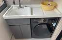 希尚陶瓷一体盆洗衣机柜蜂窝铝整板阳台柜组合滚筒洗衣机伴侣洗衣柜 120cm陶瓷左盆双下水 实拍图